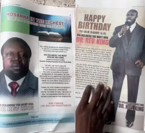 BREAKING NEWS: Well Wishers Take Out 13 Pages Out Of A Daily Newspaper To Wish Rev. King A Happy Birthday While On Death Row