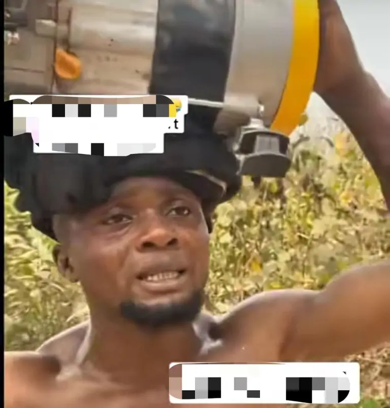 [JUST IN] Generator Thief Paraded In Public By Residents (Watch Video)